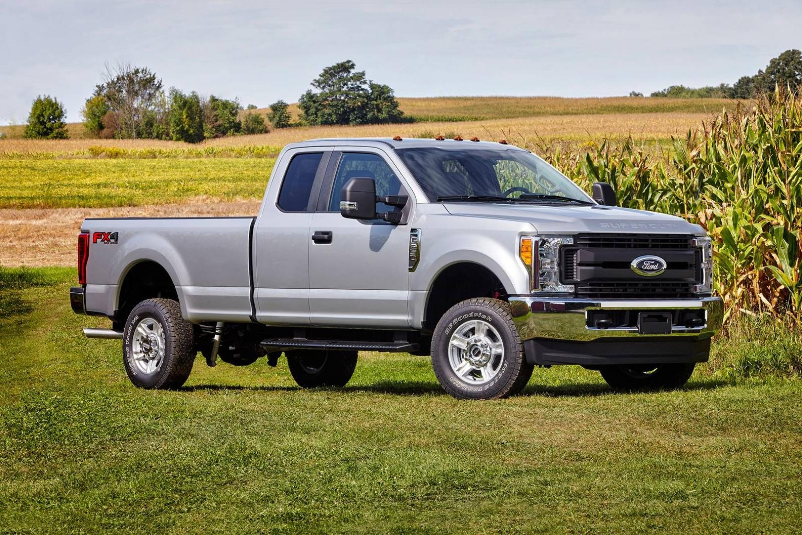 2019 Ingot Silver Metallic /Tan Leather Ford F-250 SD Lariat SuperCab 2WD (1FT7X2A67KE) with an 6.2L V8 OHV 16V engine, 6A transmission, located at 711 Las Vegas Blvd S, Las Vegas, NV, 89101, 36.161617, -115.145050 - More capable than the ultra-popular full-size F-150 but not as extreme (or expensive) as the F-350 or the F-450, the 2019 Ford F-250 Super Duty is a heavy-duty truck that provides an appealing combination of capability and everyday usability. It has a massive tow rating, lots of available high-tech - Photo#0